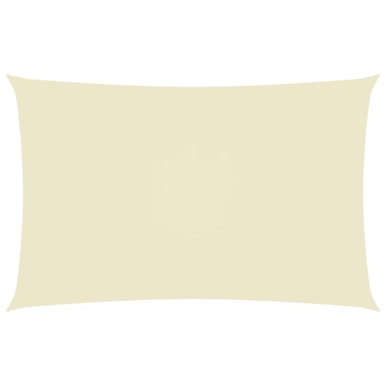 Voile toile d'ombrage parasol tissu oxford rectangulaire 2 x 5 m crème