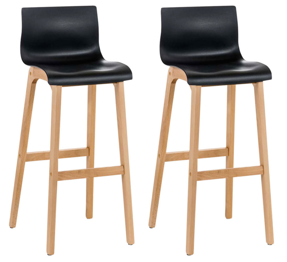 Lot de 2 tabourets de bar hoover natura