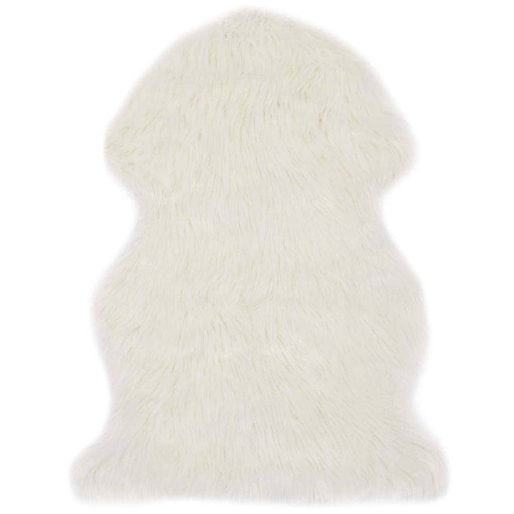Tapis 60x90cm Peau de mouton Blanc
