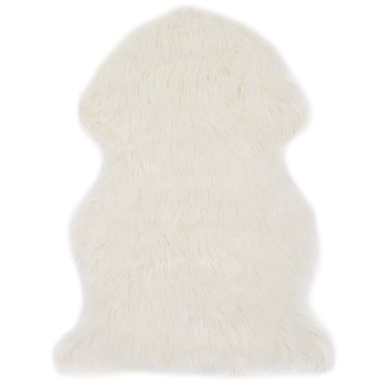 Tapis 60x90cm Peau de mouton Blanc