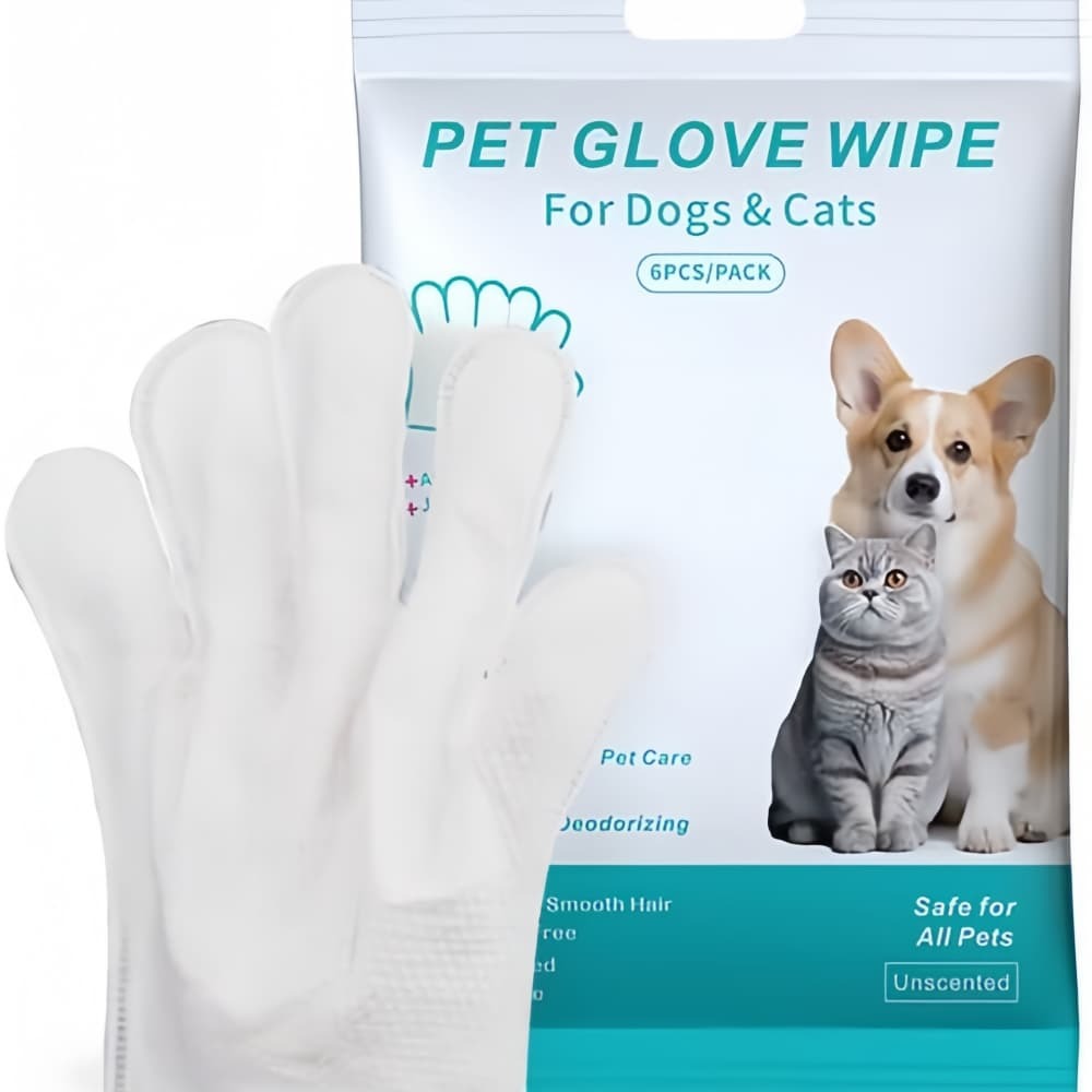 Gants de nettoyage sans eau pour animaux de compagnie