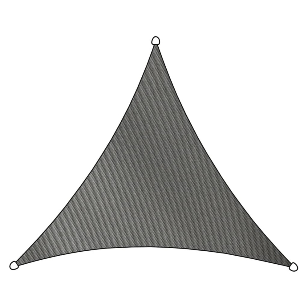 Tissu d'ombrage como polyester triangulaire 5x5 m gris