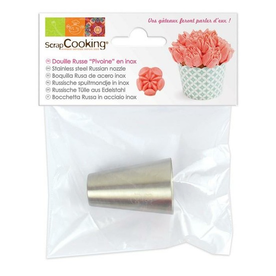 Douille pâtissière russe pivoine en inox