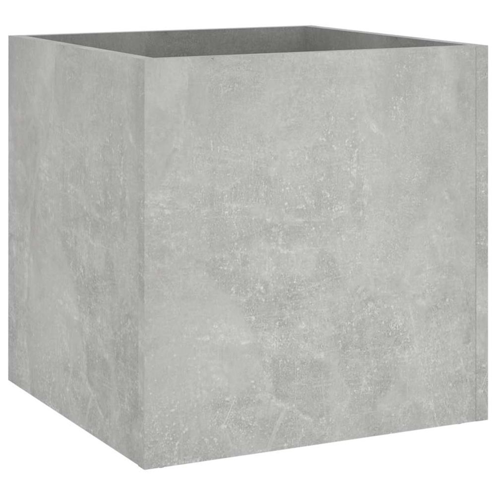 Jardinière d'extérieur gris béton 40x40x40 cm bois d'ingénierie