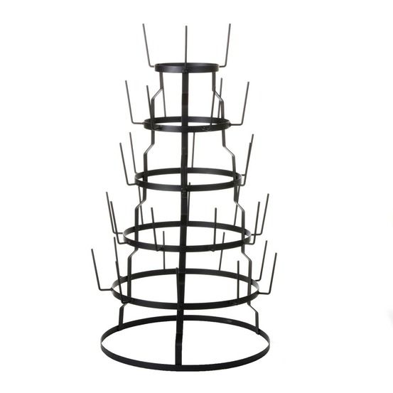 Mica decorations porte-tasses - h76 x ø44 cm - métal - noir