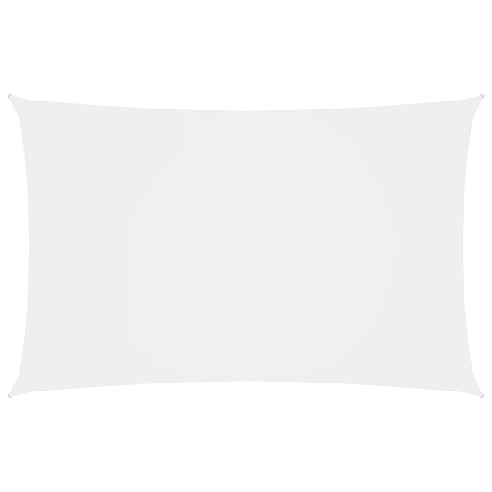 Voile d'ombrage parasol tissu oxford rectangulaire 2,5 x 5 m blanc