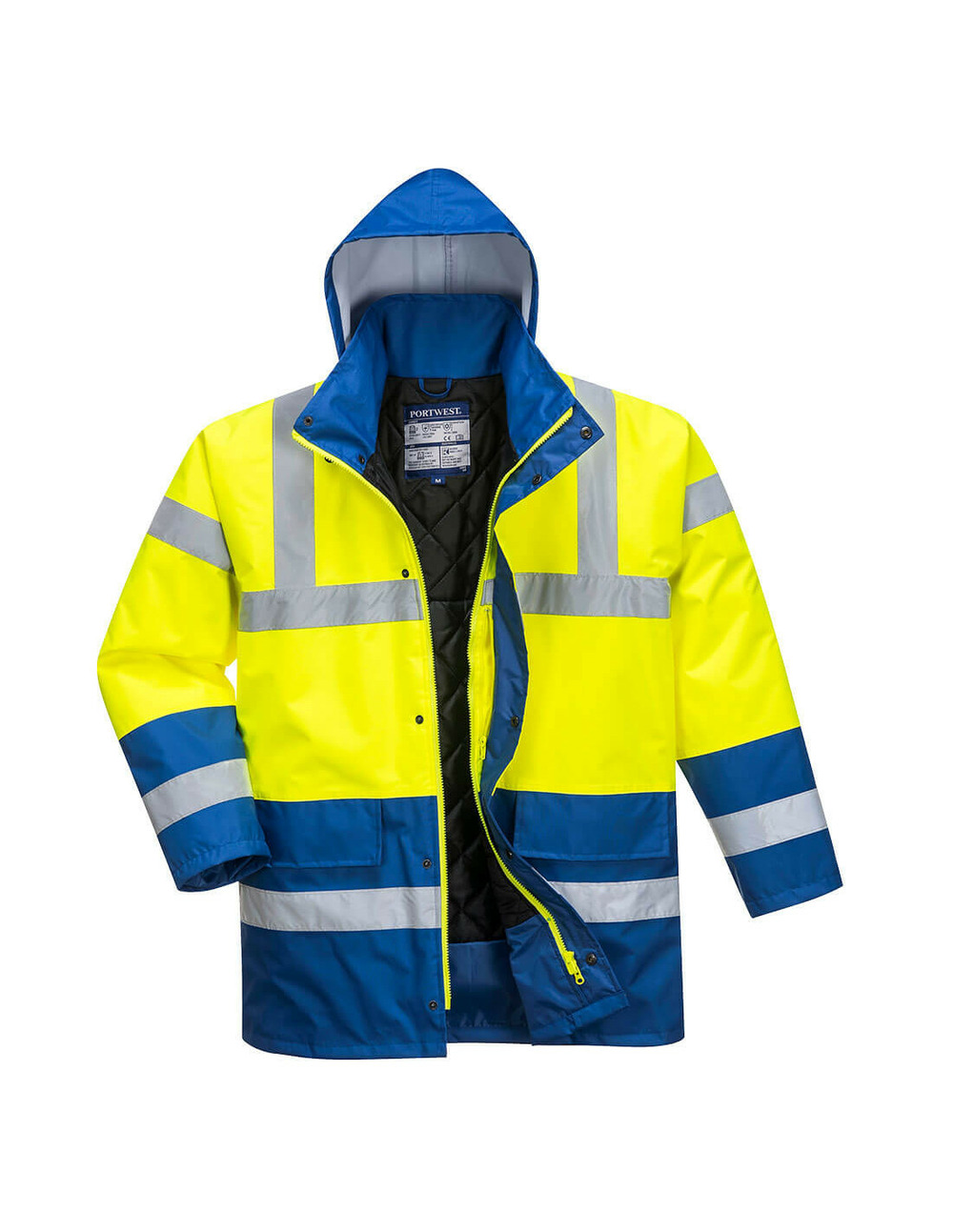 Parka bicolore traffic couleur : jaune/royal taille xxl - portwest