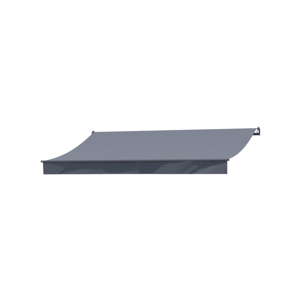 Store banne manuel 4x3m gris polyesteradro
