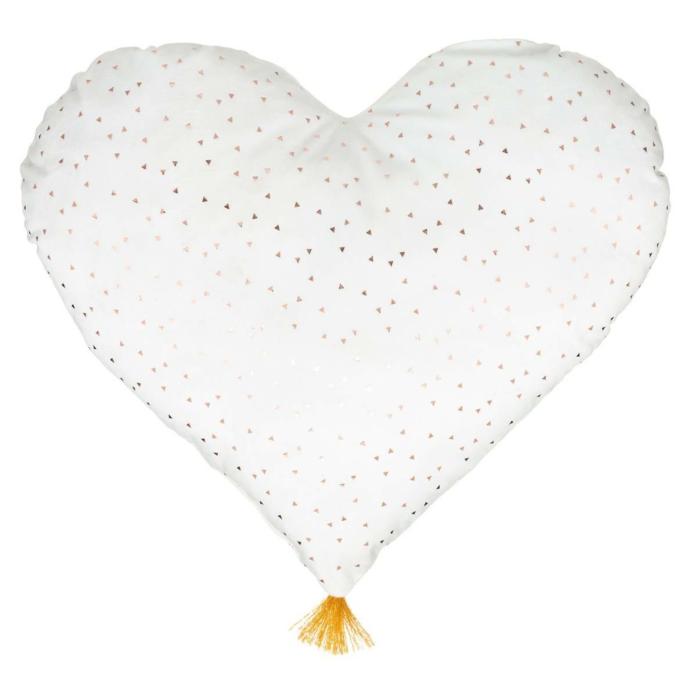Coussin enfant coeur - blanc