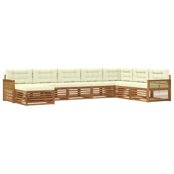 Ensemble de canapés d'extérieur 8 pc naturel et crème