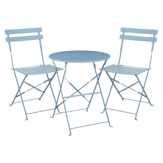 Mica decorations coussin de jardin laurence - 60x60x71 cm - fer - bleu clair