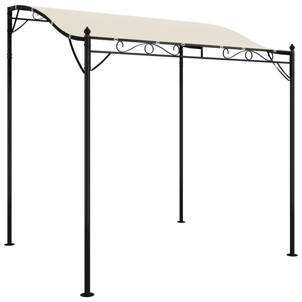Auvent crème 2x2,3 m 180 g/m² tissu et acier