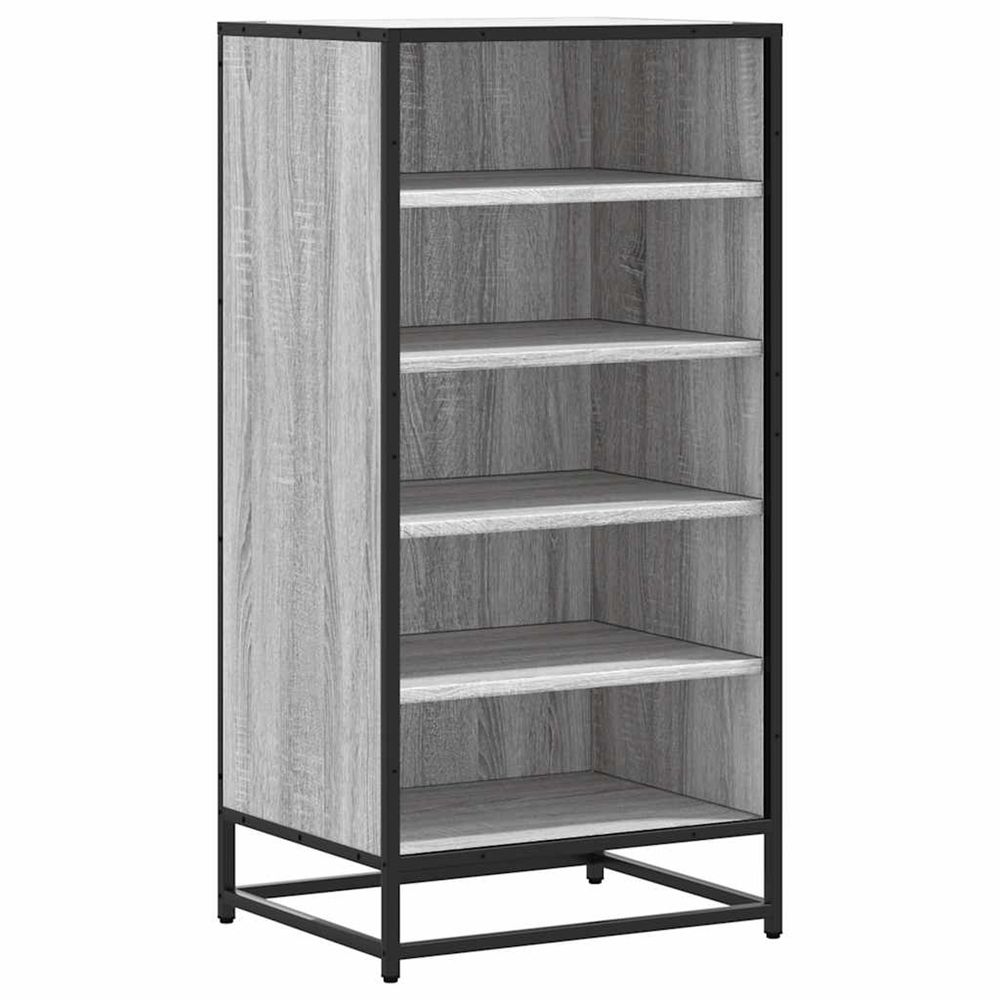 Étagère à chaussures sonoma gris 48x38x97,5cm bois d'ingénierie