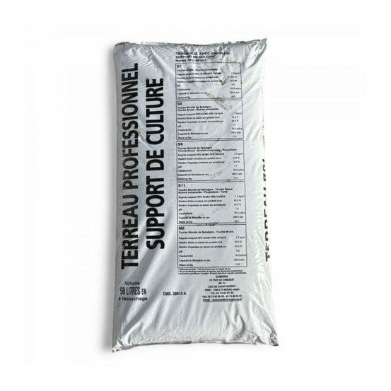 Palette de 10 sacs de 50l de substrat gazon pour regarnissage de pelouses florivert neg01645-10x500