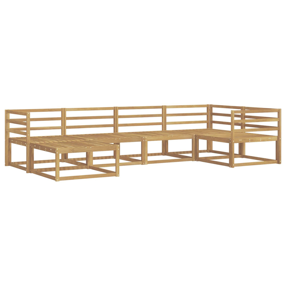 Ensemble de canapés d'extérieur 6 pcs blanc 325 x 166,5 x 73 cm