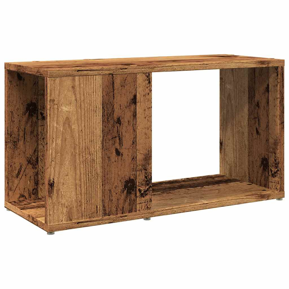 Meuble tv vieux bois 60x24x32cm bois d'ingénierie