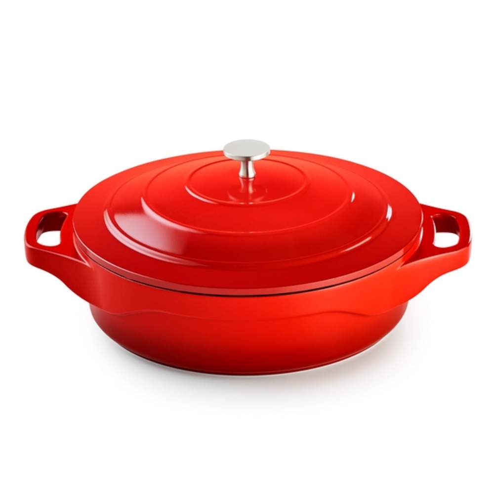 Mijoteuse magma 28 cm fonte d'aluminium avec couvercle alu - pradel