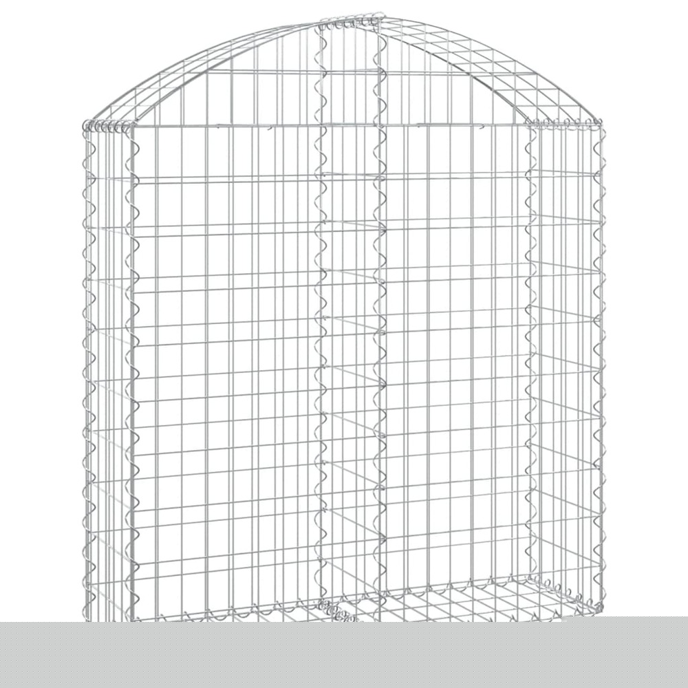 Panier de gabions arqué 100x30x100/120 cm fer galvanisé