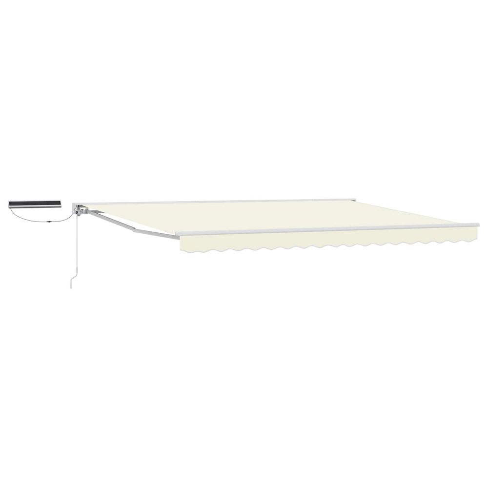 Auvent rétractable électrique crème et blanc 5 × 3,5 m