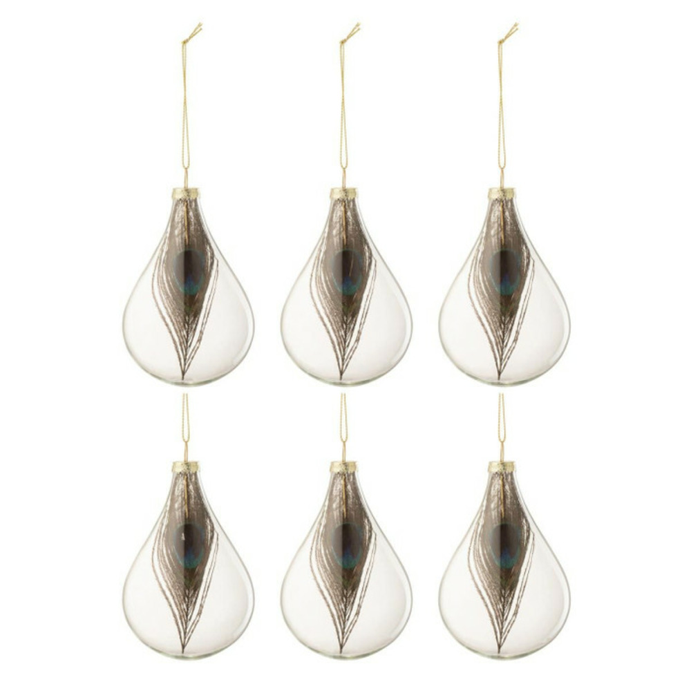 Lot de 6 boules de noël 