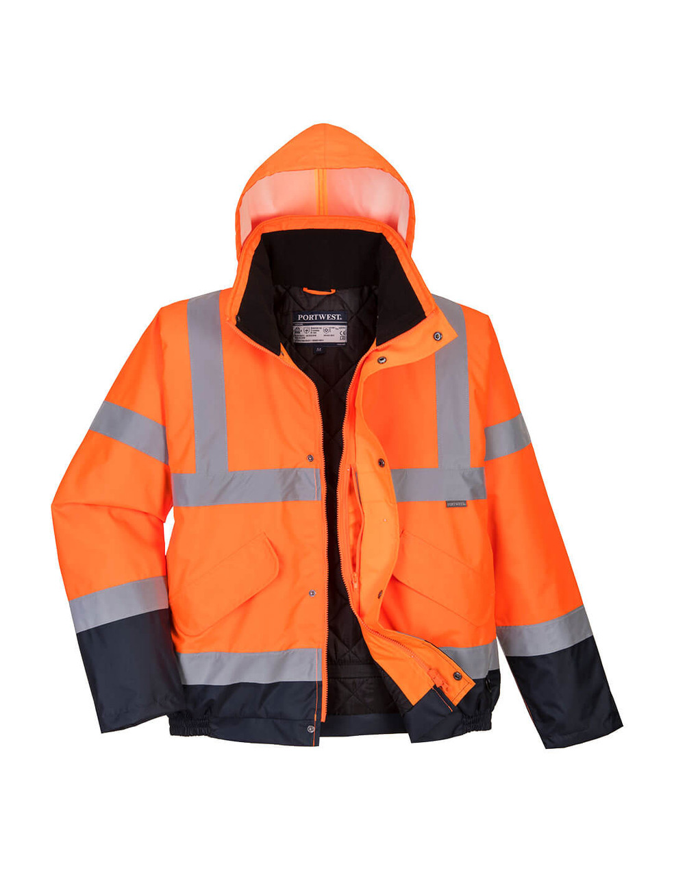 Blouson hv bicolore couleur : orange/marine taille m - portwest