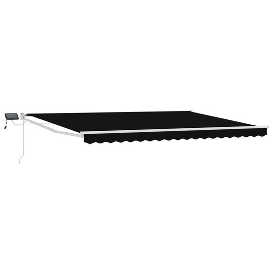 Store rétractable manuel avec leds noir et blanc 4 × 3 m