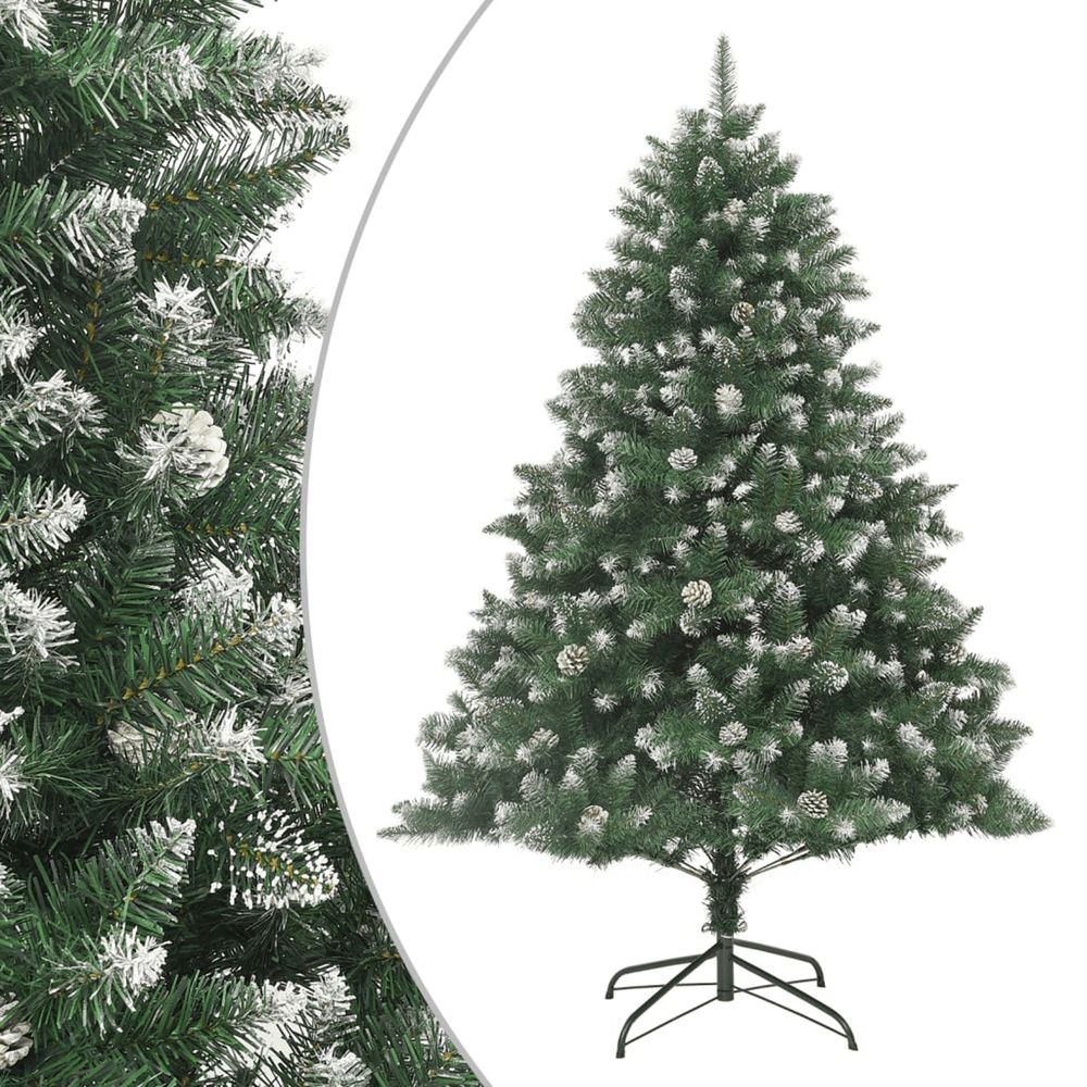 Sapin de noël artificiel avec support 210 cm pvc