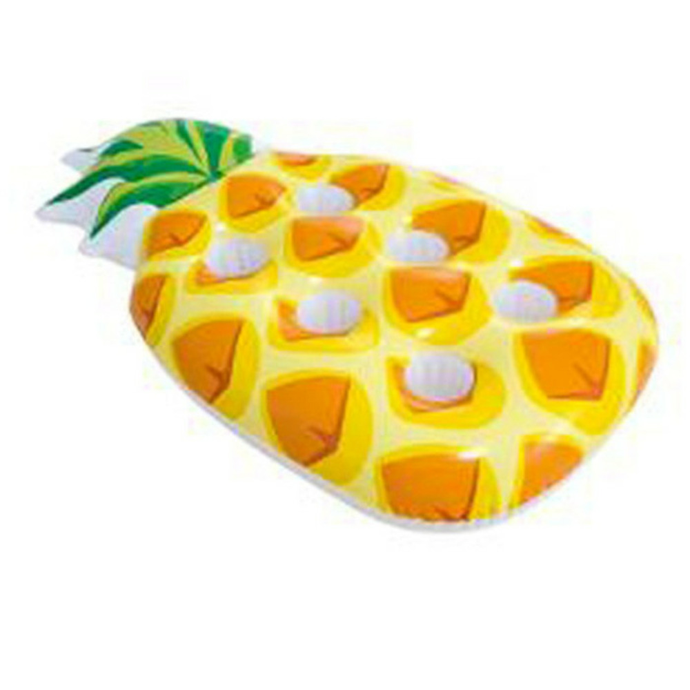 Porte verre gonflable ananas 97cm jaune
