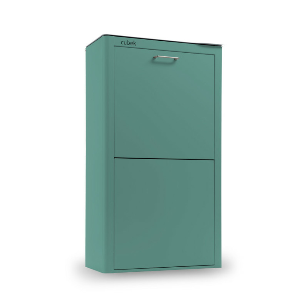 Poubelle de tri cuisine 4 compartiments, capacité 80 l, cubek, un meuble grande capacité pour organiser le tri des déchets