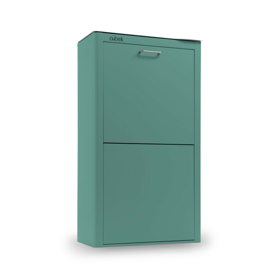 Poubelle de tri cuisine 4 compartiments, capacité 80 l, cubek, un meuble grande capacité pour organiser le tri des déchets