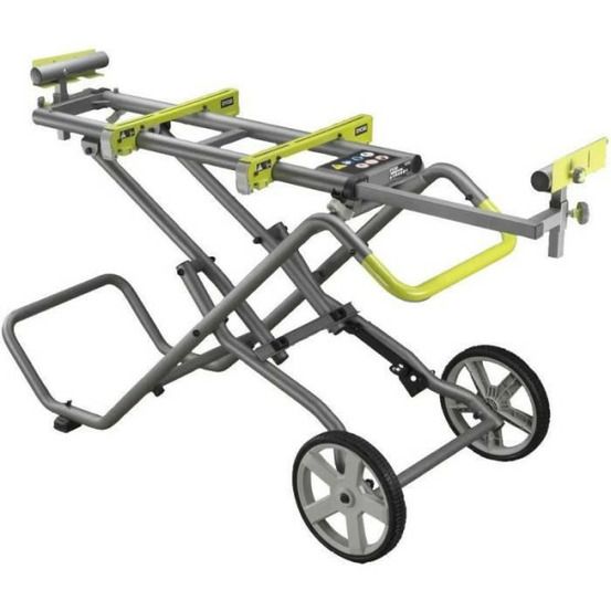 - support universel a roulettes pour scie a coupe d'onglets - ajust. Levier - pliable - extension 2 790 mm - 27 kg - rlsw0