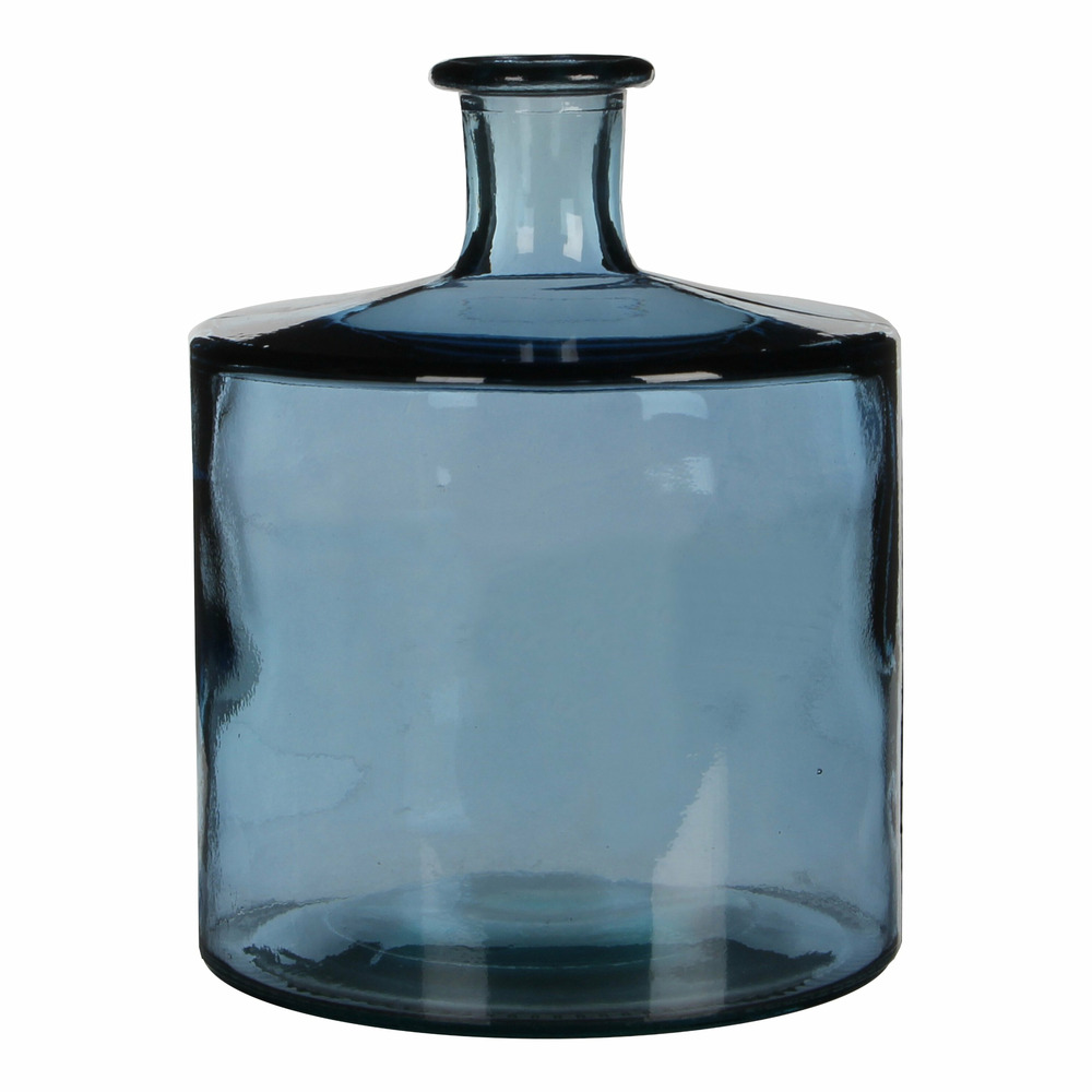 Mica decorations guan vase de bouteille - h26 x ø21 cm - bleu