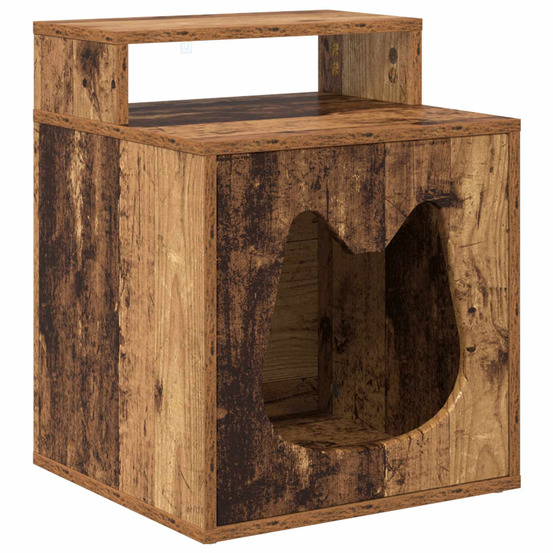 Maison pour chat bois ancien 42,5 x 40 x 53,5 cm