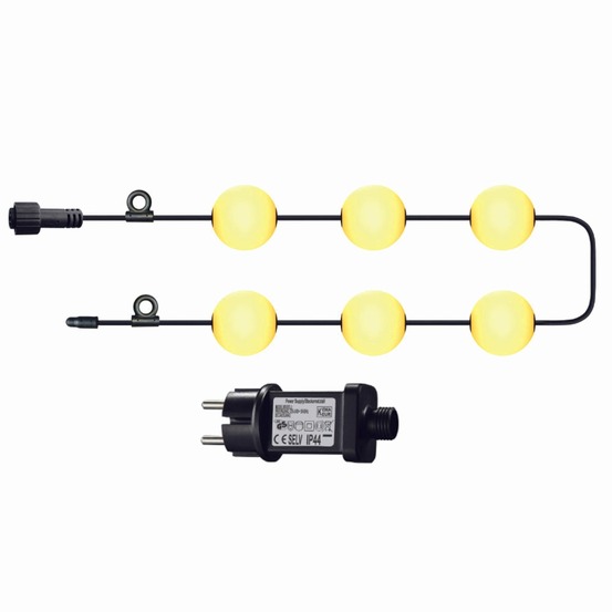 Guirlande lumineuse d'extérieur bolly blanc plastique 5,5m