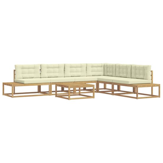 7 pc ensemble de canapés d'extérieur polyester blanc