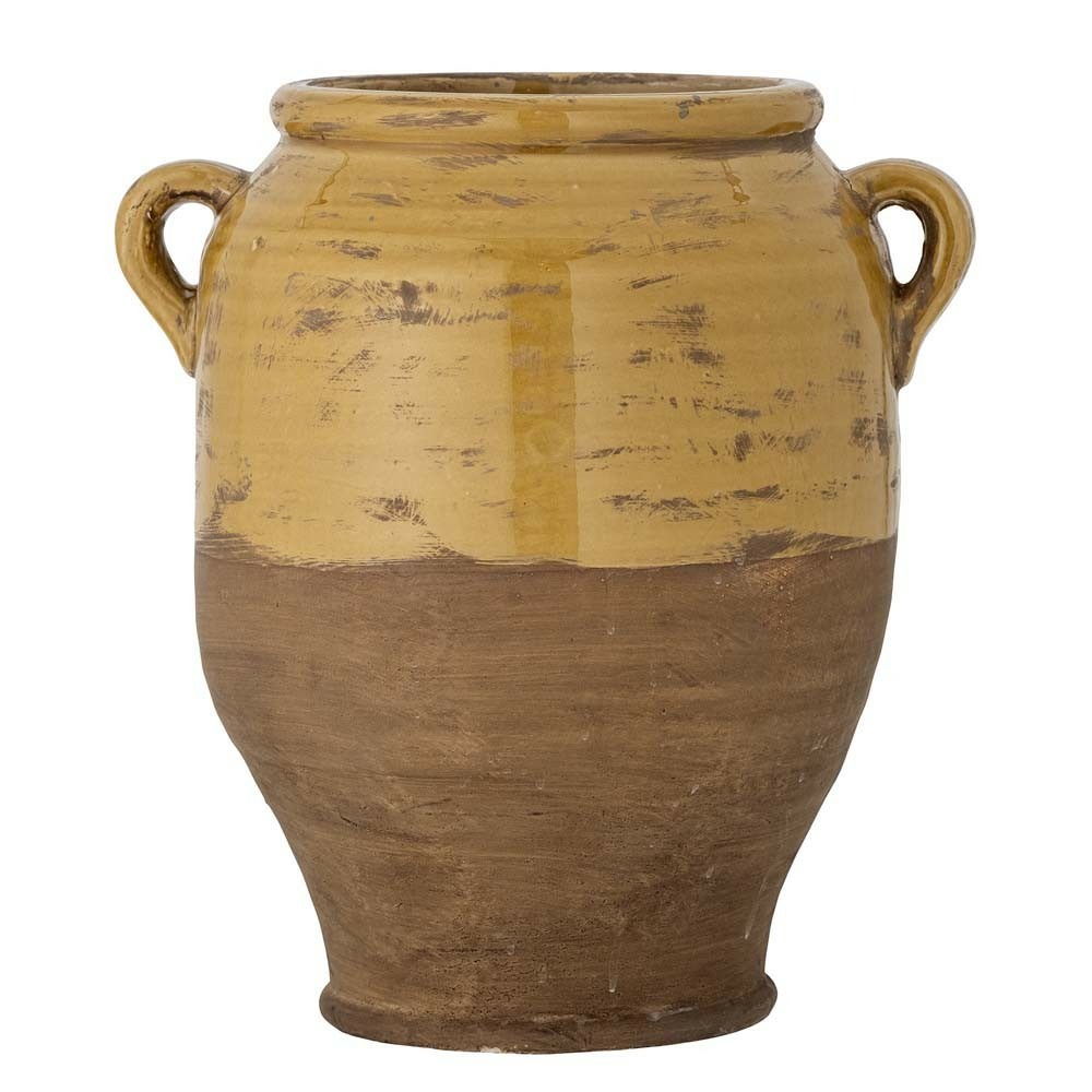 CACHE POT TERRACOTTA, JAUNE, Ø 6½” x 6½” - 756-344 main image 0
