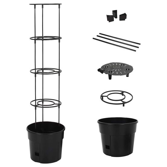 Pot de culture pour tomates avec tuteur intégré 115 cm en polypropylène