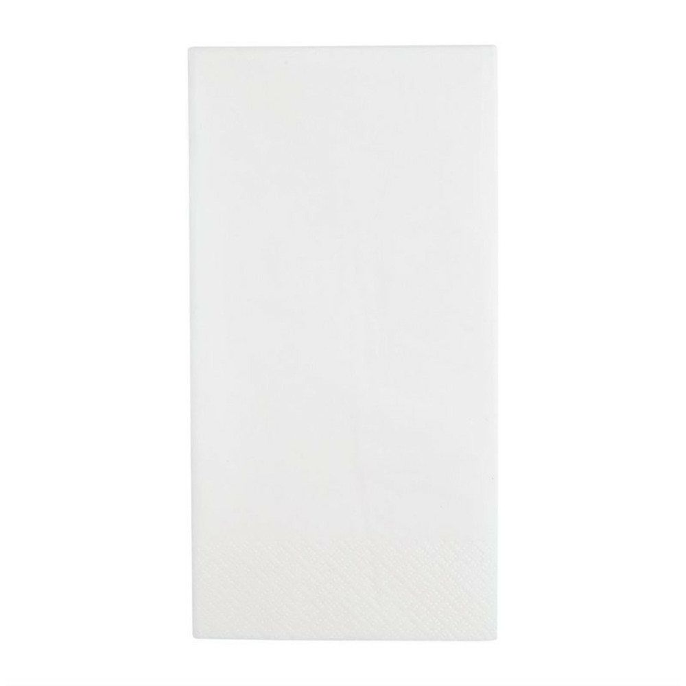 Serviettes dîner recyclable 3 plis format 1/8 400mm blanches lot de 1000 - fiesta