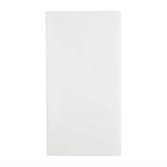 Serviettes dîner recyclable 3 plis format 1/8 400mm blanches lot de 1000 - fiesta