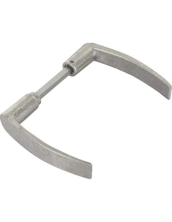 Béquille double en aluminium v serrure en applique 1 portée 7