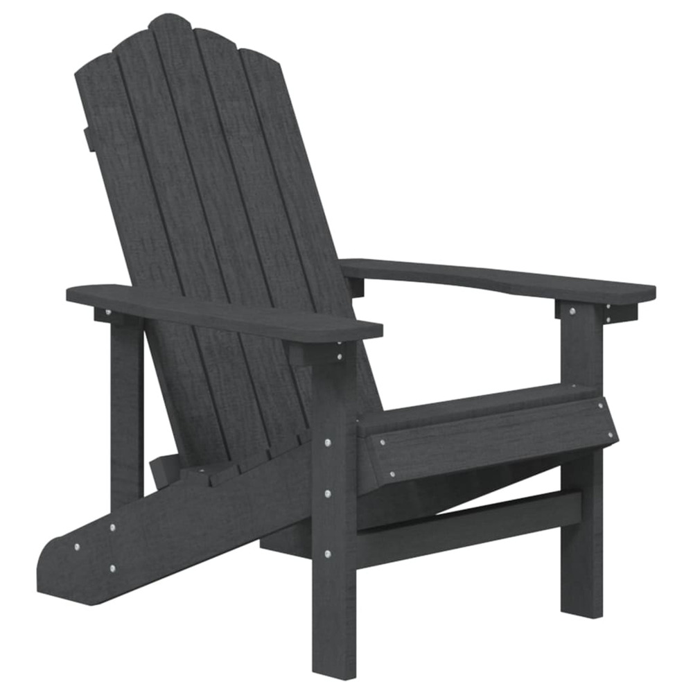 Chaise adirondack de jardin pehd anthracite