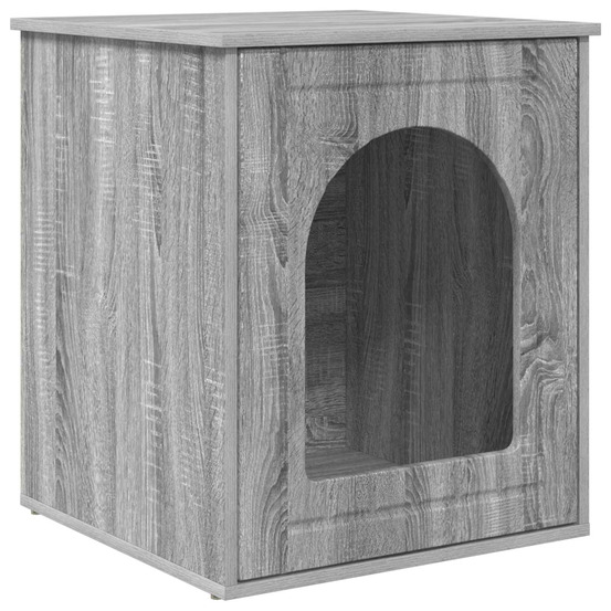 Maison pour chat gris sonoma 53 x 52 x 62 cm bois d'ingénierie