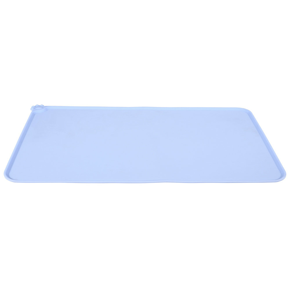 Tapis écuelle silicone bleu l 55 x 39 cm pour chien