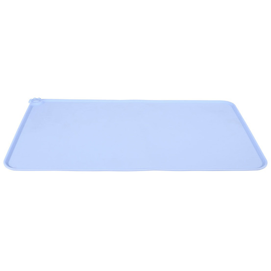 Tapis écuelle silicone bleu l 55 x 39 cm pour chien