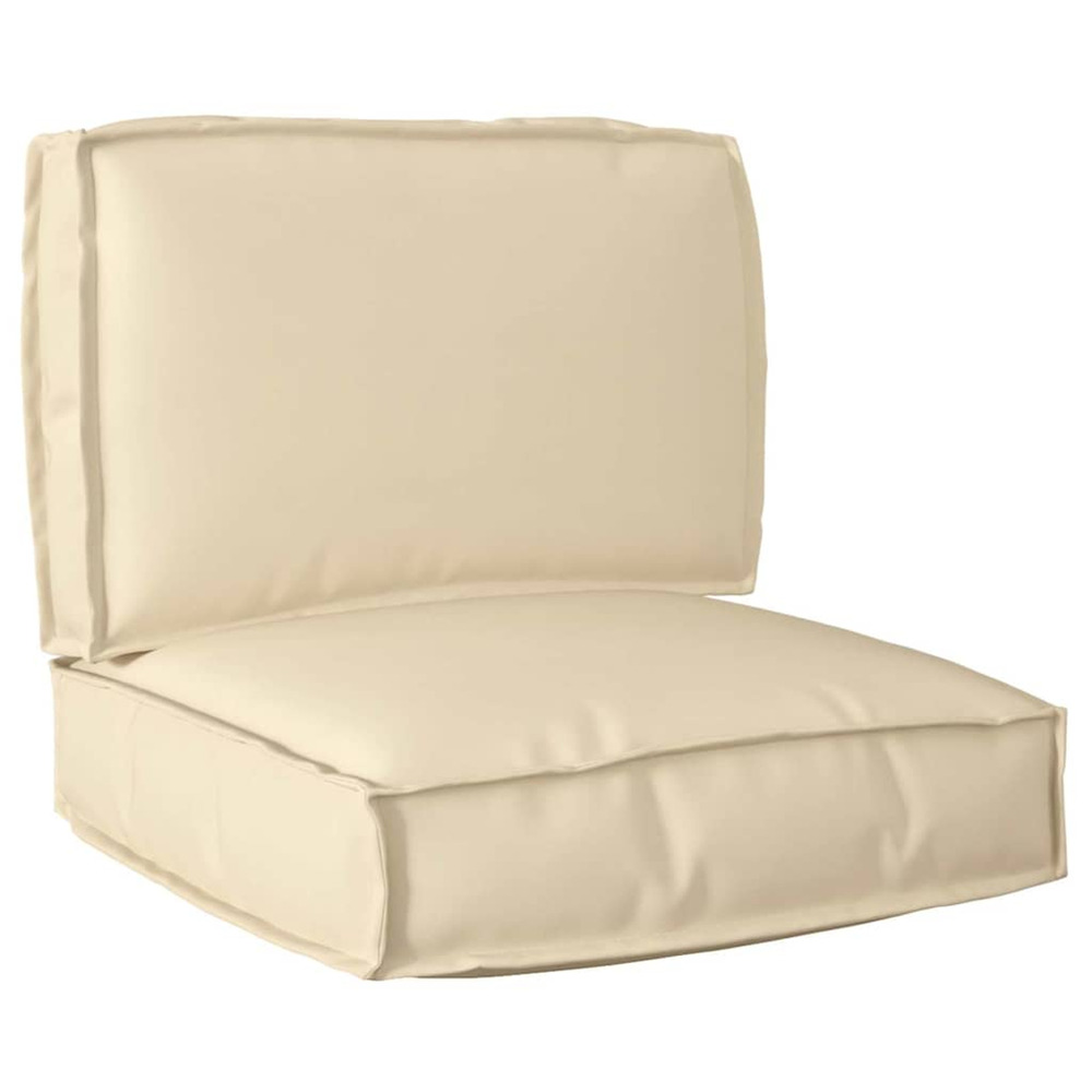 Set de coussins de palette 2 pcs beige tissu oxford