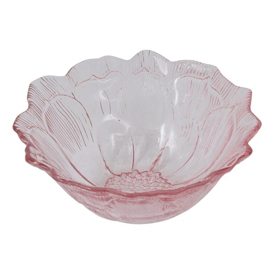 Coupelle en verre fleur de rose