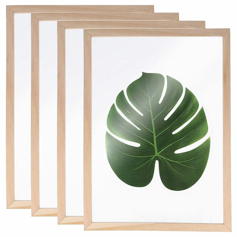 4 cadres en bois pour herbier a4