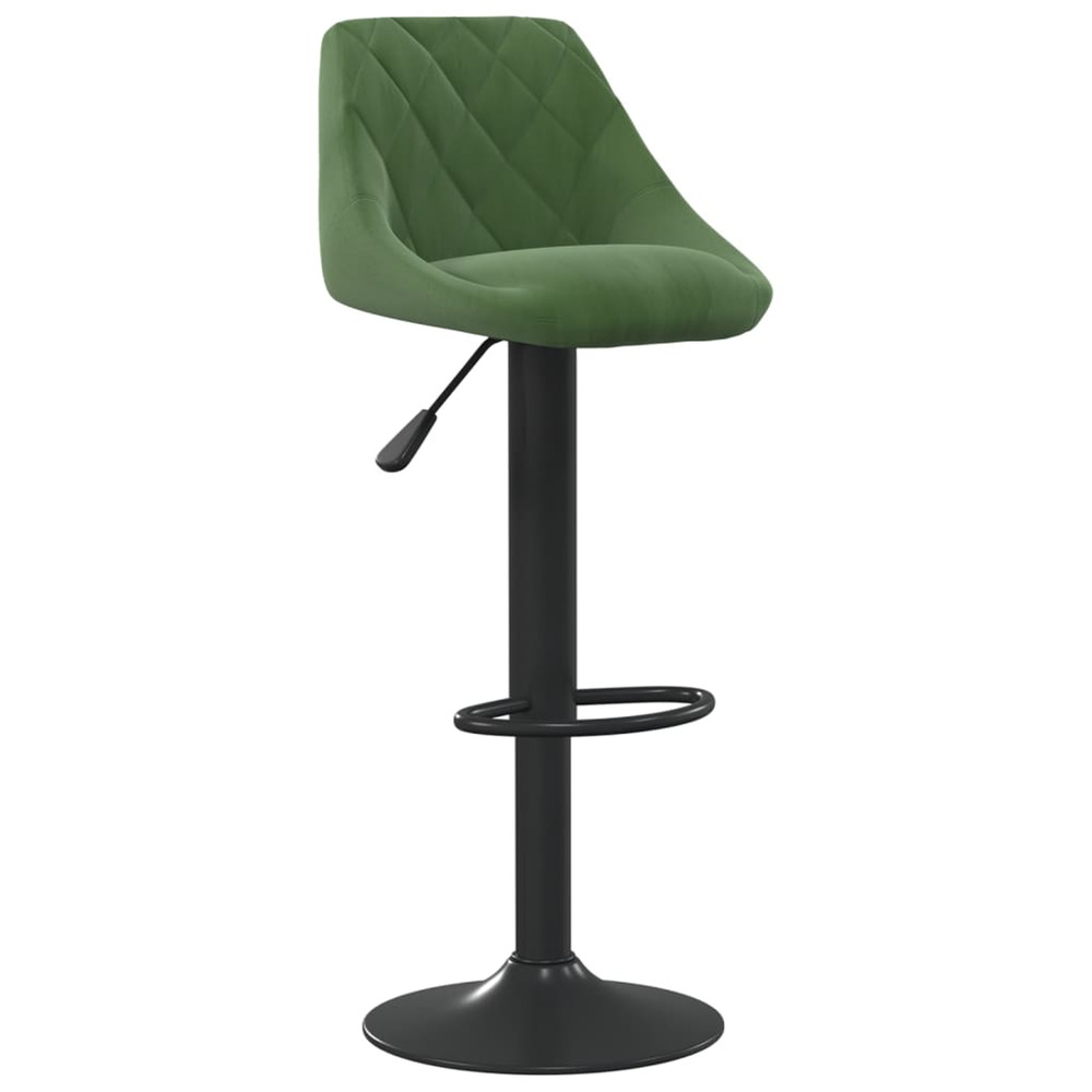 Tabouret de bar vert foncé velours