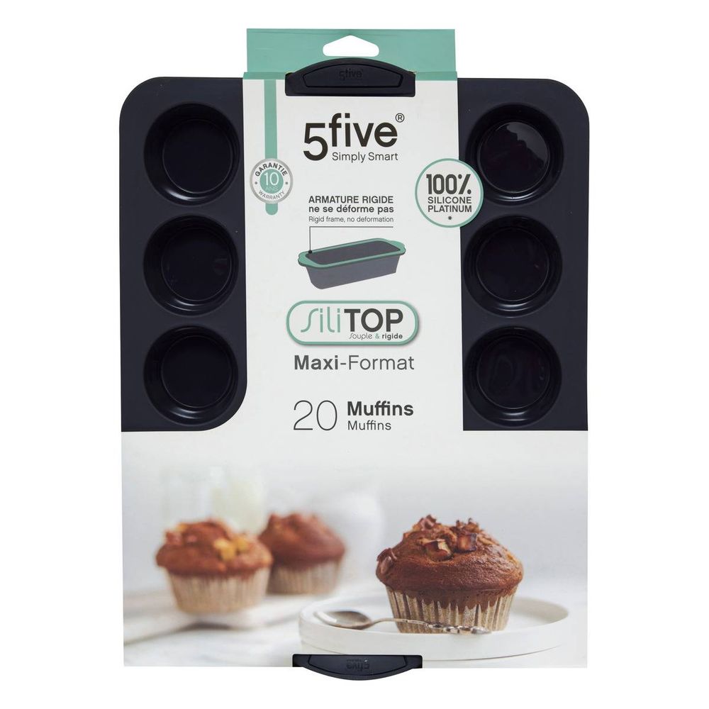 Moule 20 muffins silicone 