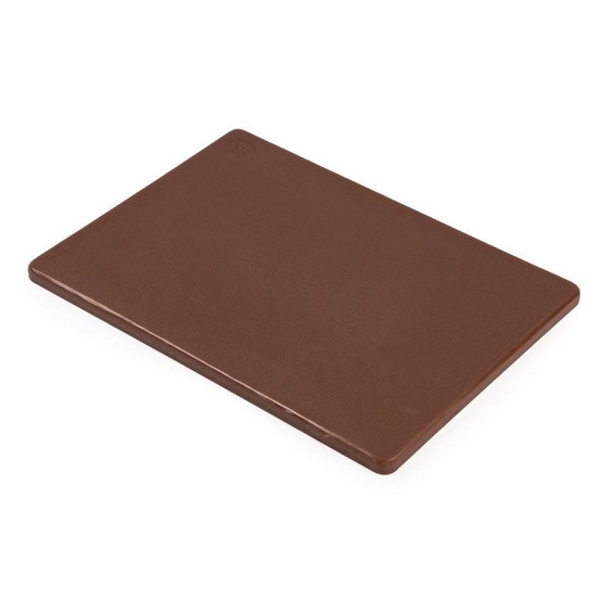 Petite planche à découper polyéthylène marron 229 x 305 x 12 mm basse densité - hygiplas